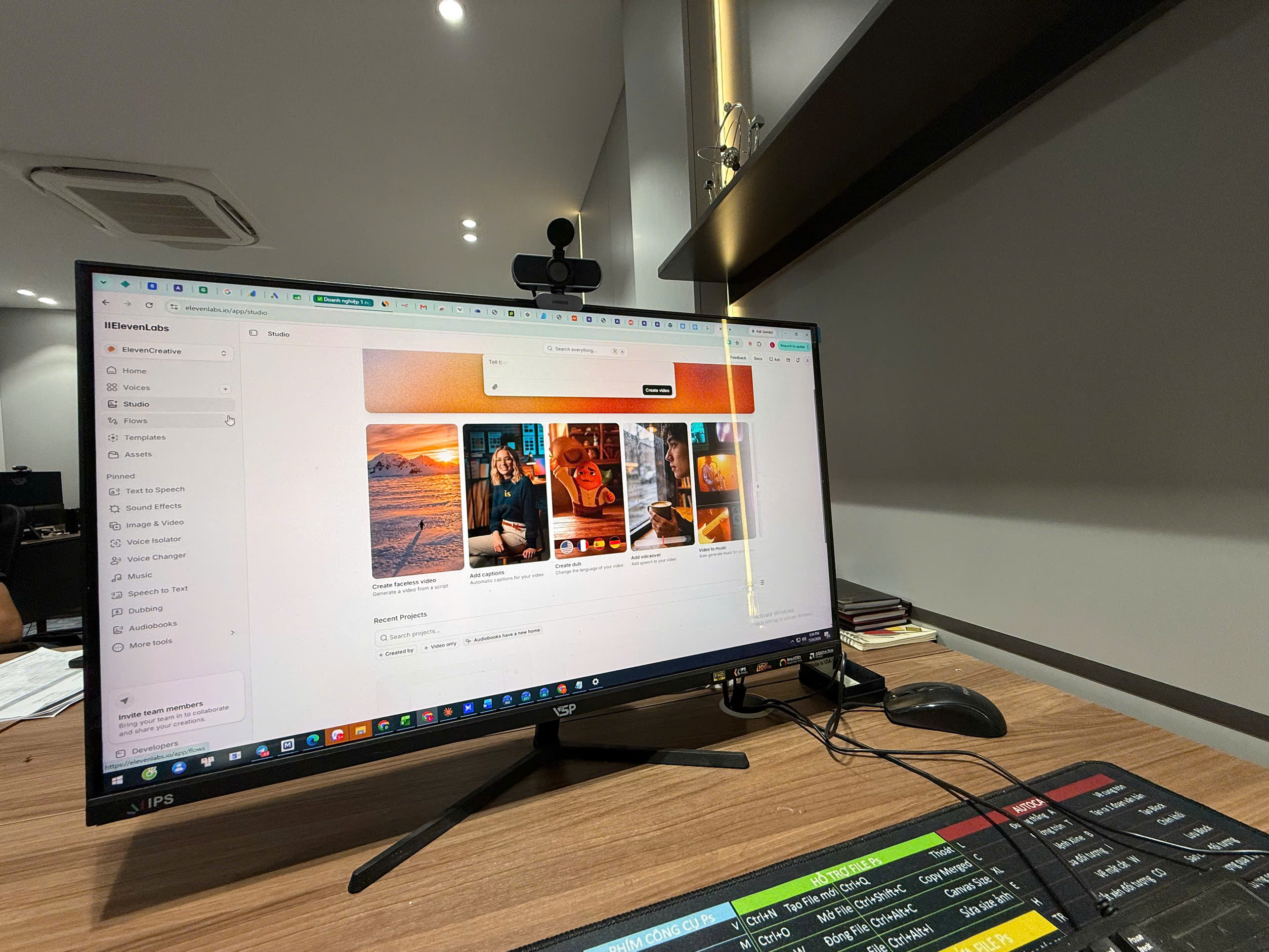 Inside ElevenLabs Studio - faceless video, captions, dubbing, voiceover and more, all in one place.